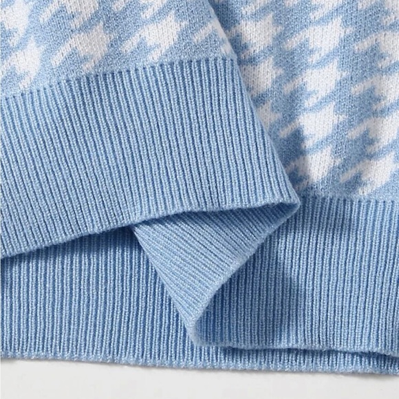 Girls Houndstooth Pattern Sweater Vest - Picture 3 of 4